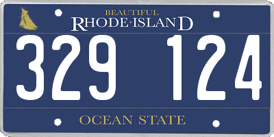 RI license plate 329124