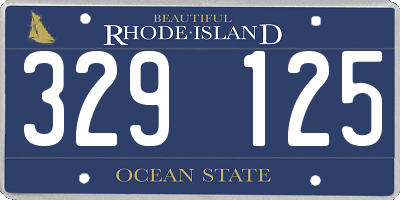 RI license plate 329125