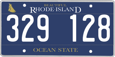 RI license plate 329128