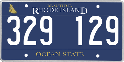 RI license plate 329129