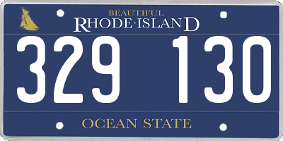 RI license plate 329130