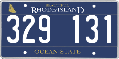 RI license plate 329131