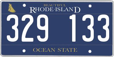 RI license plate 329133