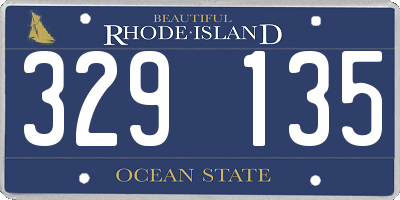 RI license plate 329135