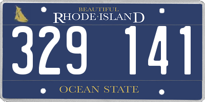 RI license plate 329141