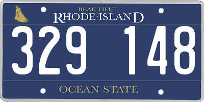 RI license plate 329148