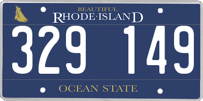 RI license plate 329149