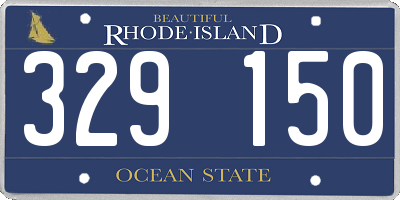 RI license plate 329150