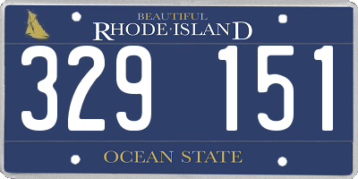 RI license plate 329151