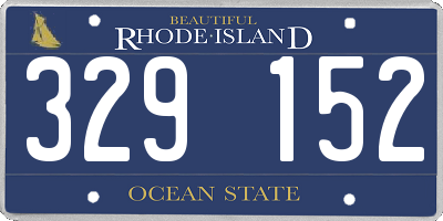 RI license plate 329152