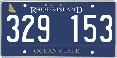 RI license plate 329153