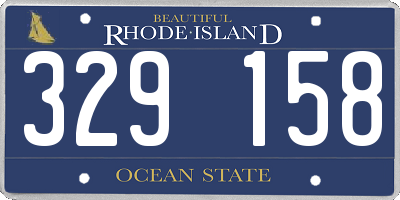 RI license plate 329158