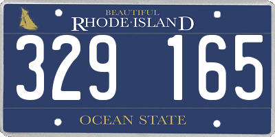 RI license plate 329165