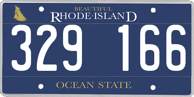 RI license plate 329166