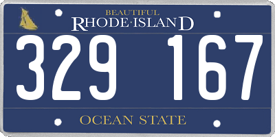 RI license plate 329167
