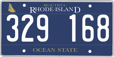 RI license plate 329168