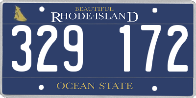 RI license plate 329172