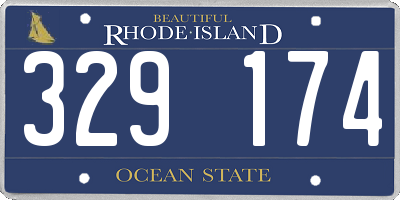 RI license plate 329174