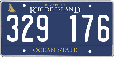 RI license plate 329176