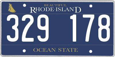 RI license plate 329178