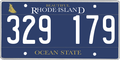 RI license plate 329179