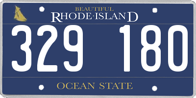 RI license plate 329180