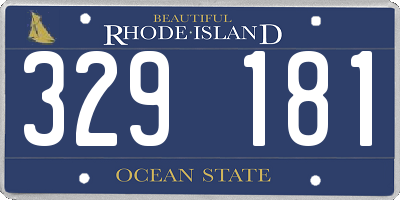 RI license plate 329181