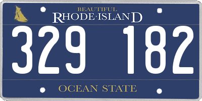 RI license plate 329182