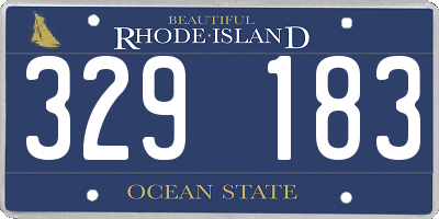 RI license plate 329183