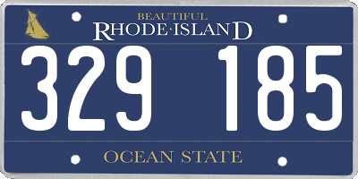 RI license plate 329185