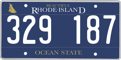 RI license plate 329187