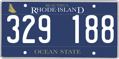RI license plate 329188