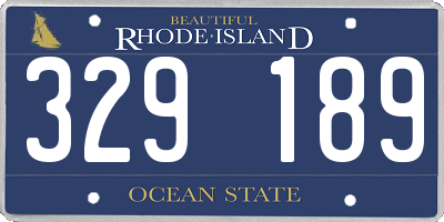 RI license plate 329189