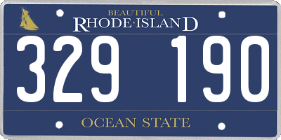 RI license plate 329190