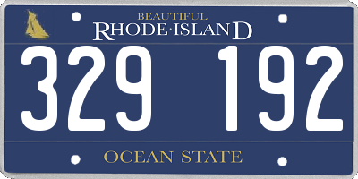 RI license plate 329192