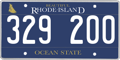 RI license plate 329200