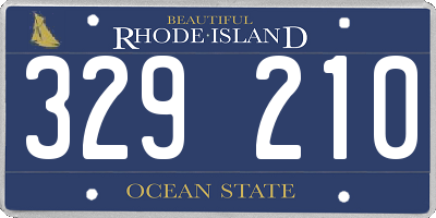 RI license plate 329210