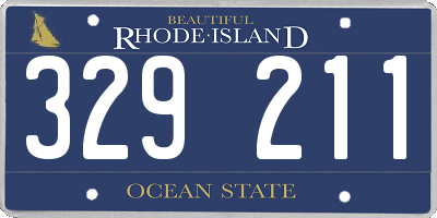 RI license plate 329211