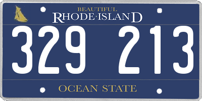 RI license plate 329213
