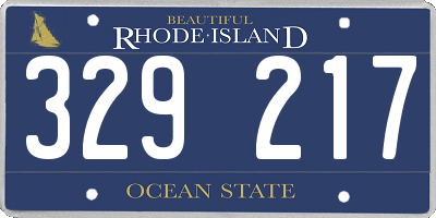 RI license plate 329217