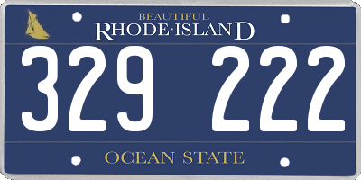 RI license plate 329222