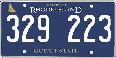 RI license plate 329223