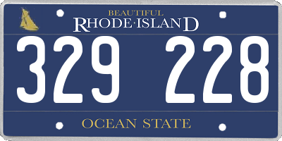RI license plate 329228