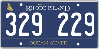 RI license plate 329229