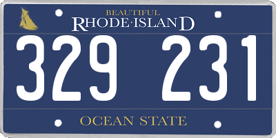 RI license plate 329231