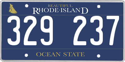 RI license plate 329237