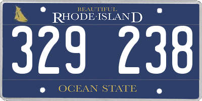 RI license plate 329238