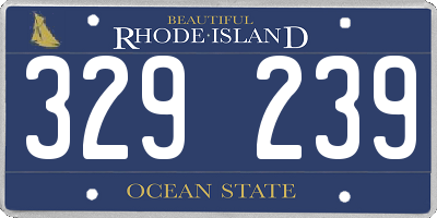 RI license plate 329239