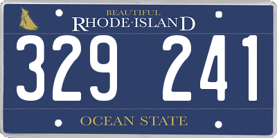 RI license plate 329241
