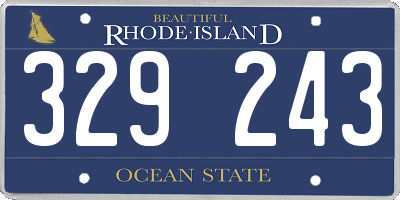 RI license plate 329243